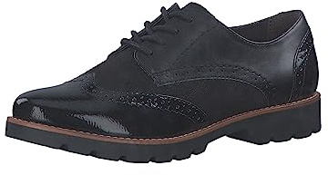 Jana Damen Schnürschuhe Oxford Lack Weite H Mehrweite
