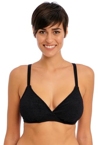 Freya Damen Ibiza Waves Underwire Plunge Top Bikini, Schwarz, 85D