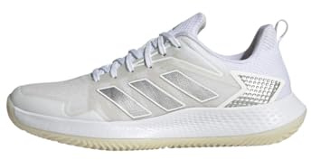 adidas Damen Defiant Speed Clay Tennis Shoes, Cloud White / Silver Metallic / Grey One, 39 1/3 EU