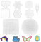8 Stück Bügelperlen Platten, Bügelperlen Steckplatte, Bügelperlen Platten Set, Bügelperlen Schablone in vielen Formen, Perlenplatte Quadratisch, DIY Transparente Form Puzzle mit 1 Weiße Pinzette (A)