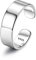 Chriscoco 925 Silber Ringe für Damen Verstellbare Ring Bandring Verlobungsring Eheringe Daumenring Verstellbar Offener Ring für Damen Herren 6MM