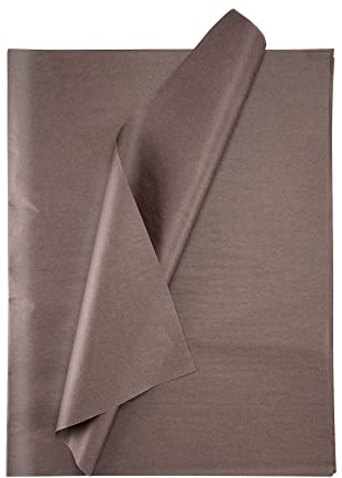 Seidenpapier bunt – 50 Blatt – 50 x 75 cm – Verpackungsmaterial für Kerzen, Kleidung, Seife – als Bastelpapier, Geschenkpapier – Hochzeit, Weihnachten – Füllmaterial in Versandkartons – DUNKELBRAUN