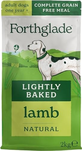 Forthglade Dry Dog Food, Lightly Baked, (2kg Resealable Bag), Adult Dogs, Lamb with Sweet Potato, Grain Free Dog Food with 50% Single Source Protein, Complete & Balanced Hypoallergenic Dog Food