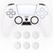 PlayVital Silikon Hülle für ps5 Controller,Dockable Schutzhülle Hülle Case Griffe Skin mit 6 Joystick-Kappen für ps5 Wireless Controller Passend zur Ladestation(Pure Series,Weiß)