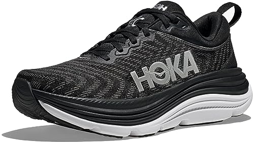 Hoka One One Herren Gaviota 5 Textile Synthetic Black White Trainer 40 2/3 EU