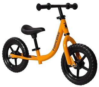 FabricBike Mini- Kinderlaufrad, Balance Bike Laufrad ab 18 Monate bis 4 Jahre, verstellbarem Sitz und Lenker, 12-Zoll-Rädern (Mini Sport Orange)