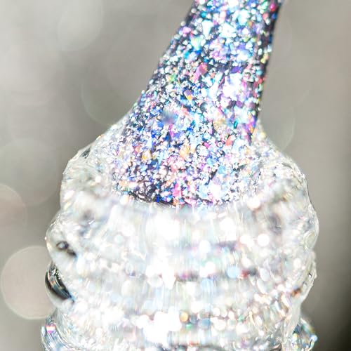 BURANO Reflective UV Gel Nagellack, Gel Farben fuer Naegel 7.3ml Glitzer Nagel Gel, UV glitzer nagellack glitzernagellack gel nails metallic spiegeleffekt (YH11)