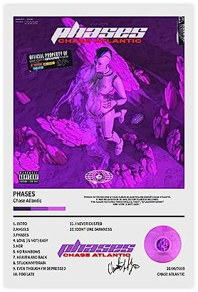 ZAPORA Chase Atlantic Poster Phasen Album Cover Leinwand Poster Schlafzimmer Dekor Sport Landschaft Büro Zimmer Dekor Geschenk ungerahmt 30 x 45 cm