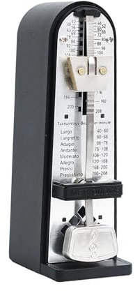 rockible Mechanisches Metronom, Universal-Metronom, professionelles Metronom, hohe Präzision für Saxophon, Schwarz