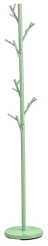 IDIMEX Porte-Manteaux ZENO Portant à vêtements sur Pied en Forme d'arbre avec 6 Crochets sur différentes hauteurs, en métal laqué Vert