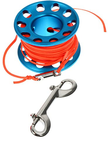Yardwe Professionelle Tauchspulenrolle Mit Schnappclip 30m Unterwasser Tauchwerkzeug Stabile Tauchfingerspule Ergonomisches Design Blau Für Taucher Und Schnorchler