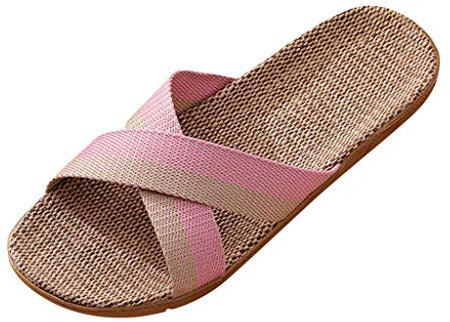 Solette Antiscivolo Sandali Sandali Bassi Home Donne Fashion on Beach Slides Casual Slip Indoor Shoes Women's Slipper Ciabatte inblu Donna estive (Pink, 39-40)