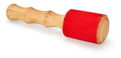 Craftstribe Tibetan Singing Bowl Mallet Suede Wooden Striker Leather Wrapped Meditation Mallet Sound Bowl Stick Meditation Yoga Craftstribe Tibetan Sound Bowl Mallet (Red Wide)