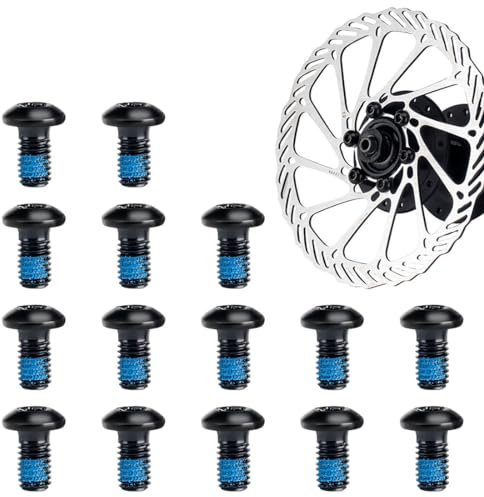 YATEICBC 15 PCS Viti del Disco del Freno della Bicicletta, Viti del Disco T25, Viti del Disco del Freno della Bicicletta anodizzate, Viti del rotore della Bicicletta MTB, Bicicletta da Strada