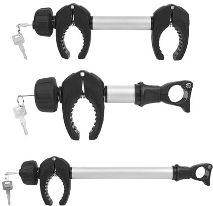 Rahmenhalter 3 Pack, 25cm+32cm+45cm Länge Abschließbare Rahmenhalterung für Fahrradträge ,für U-Bügelrohr