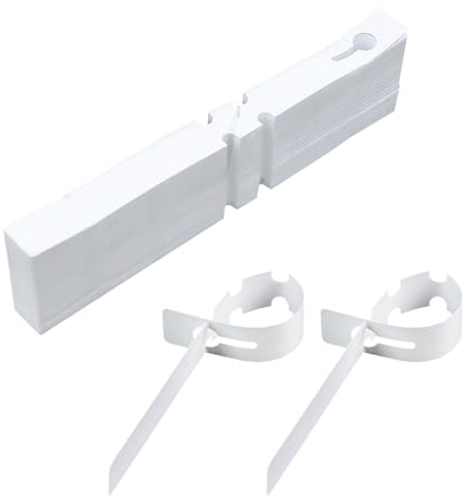 100 hojas de etiquetas blancas de jardín, etiquetas para plantas de plástico, etiquetas colgantes para placas de plantas, tapones para plantas, etiquetas colgantes para el jardín al aire libre