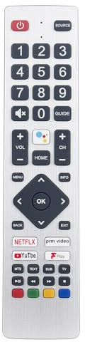 AULCMEET Replacement Voice Universal Remote Control fit for Polaroid Bush Blaupunkt Technika Smart TV 1T-C32BI2KE2AB DR-0532 SHWRMC0134 SHW/RMC/0134 TEF/RMC/0015 TEFRMC0015 POF/RMC/0004