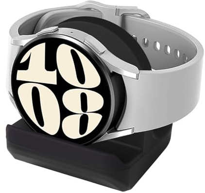 Ständer für Samsung Galaxy Watch 7 40,44mm/Watch FE/Watch 6 40,44mm/Watch 6 Classic 43,47mm/Watch 5/Watch 5 Pro/Watch 5 (Pro) Golf Edition, Rutschfester Silikon-Ladeständer mit Kabelführungsschlitz
