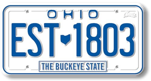 Classic Magnets, Ohio State Kennzeichenmagnet, 4,8 x 9,7 cm, Sammlerstück, Souvenirs, hergestellt in den USA
