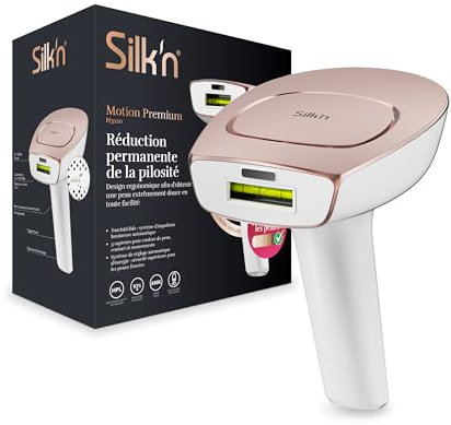 Silk'n Depiladora Luz Pulsada I Motion Premium | Dispositivo de Depilación HPL para Cara y Cuerpo | Adecuado para Pieles Claras y Oscuras I Oro Rosa