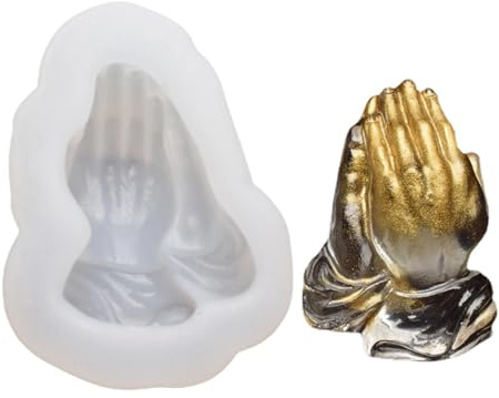 Fukamou Betende Hände Silikonform | Buddha Hand Silikonform,Gebetshand Epoxidharz Gießform Seifenformen Für Fondant- Epoxidharz Seife Kerze Kuchen Dekoration