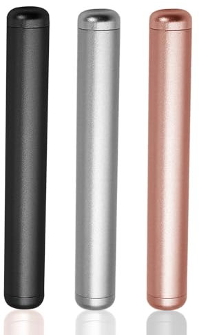 3Pcs Étui Tube à Joint Rangement Étanche en Alliage D'Aluminium, 112mm Tube de Joint de Transport Léger Accessoires, Tubes Porte à Weed Anti-Odeurs avec Filetage pour Cigarettes Fumeur