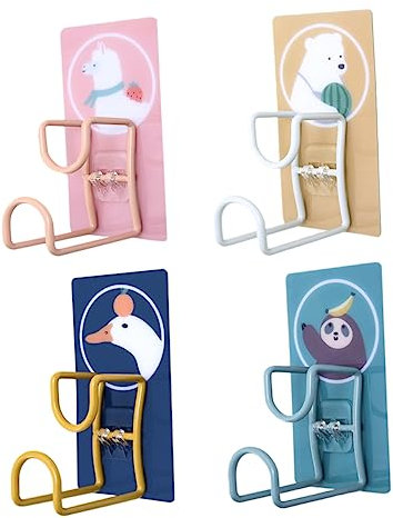 MAGICLULU Support De Lavabo De Style Dessin Animé 4 Pièces Installation Facile Support De Lavabo Étagère À Serviettes Peu Encombrante Pour Salle De Bain Cuisine Hôtel