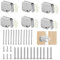 Lot de 6 Loqueteaux à Ressort, Mini Loquets Automatiques à Ressort avec Vis et Clous, Loquets Tactiles Loquet à Fermeture pour Armoires Portes Grenier Abris de Jardin