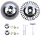 Unkrautbürste Wildkrautbürste Stahlbürste Kegelbürste 200 x 25,4 mm Bohrung Fugenbürste Stahldraht Bürsten weiche und gezopfte Drahtbürste für Rasentrimmer Motorsense Freischneider gegen Unkraut Moos