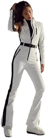 HEONSATI Vestiti da Neve Due Pezzi Cappotti con Cappuccio Pellicia + Pantaloni da Neve Completi Snowsuit Curvy Tute Donna Set di Snowboard Leggero Set Intera Neve 2 Pezzi Moda Tuta da Neve Donna