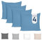 Dreamzie Kissenbezug 80x80 (4er Set) - 100% Jersey Baumwolle 150 g/qm Kissenbezüge - Blau - Für Kissen 80 x 80 cm - Kissenhülle - Kissenbezug - Resistent und Hypoallergen - Zertifiziert Oeko-Tex
