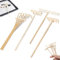 4 accessori da giardino Zen Mini Zen attrezzi da giardino in legno sabbia rastrello set zen giardino miniatura sandbox piccolo zen rastrello fai da te per la casa, l'ufficio e la decorazione da tavolo