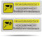 Cartello per videosorveglianza, 2 pezzi Cartello per telecamera di sorveglianza di proprietà privata, 8,5×3 cm, Adesivo per telecamera di sorveglianza, Interno/Esterno, (VIDEOSORVEGLIANZA)