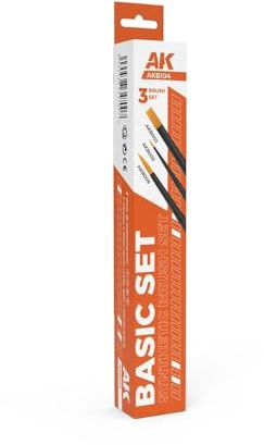 AK Interactive AKB104 Basic Paint Brushes Set (3 Paint Brushes)