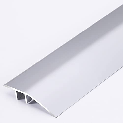 Door Strip Threshold Transition Strip Reducer No-Nail Floor Transition Strip,Tile to Hardwood,Gap Covestrip for Height Differences of 0.2-0.4 Inch,Carpet Edge Trim/Sier/90Cm/35.4Inch