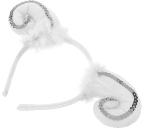 Gogogmee Plüsch Stirnband Schafsohren Haarreif Für Erwachsene Cosplay Party Kostüm Zubehör Weiß Cartoon Stil