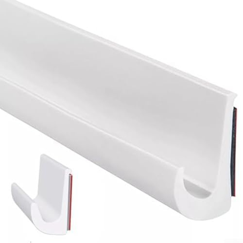 Grondaia a forma di J, grondaia autoadesiva, lunga 5 metri con profilo di protezione dei bordi, per un drenaggio efficiente in auto, camper e barche