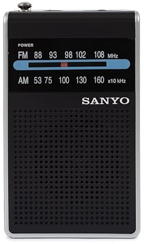 Radio SANYO Bolsillo KS140. FM/Am. Entrada para Auriculares. Diseño Compacto.