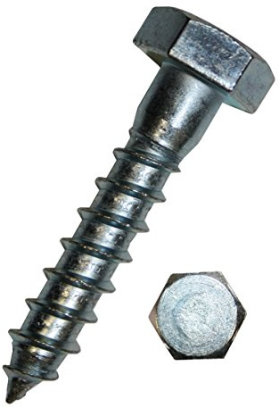 Dresselhaus Sechskant-Holzschrauben, galvanisch verzinkt, 8 x 60 mm, 50 Stück