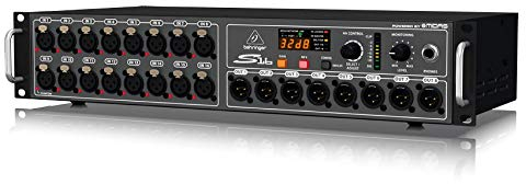 Behringer S16 I/O Box con 16 preamplificadores Midas controlables a distancia, 8 salidas y red AES50 con tecnología Klark Teknik SuperMAC