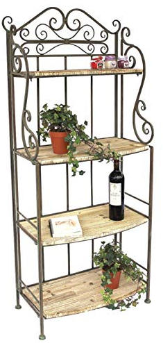 DanDiBo Regal Malega 12060 aus Metall und Holz 150 cm Bücherregal Badregal Küchenregal