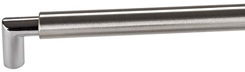 SOTECH Tirador para muebles Tirador de cocina E9 de acero inoxidable auténtico BA 320 mm/Ø 16 mm con zócalo cromado/El diseño se une a la funcionalidad