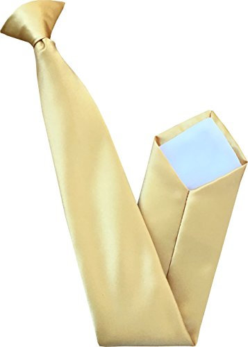 Great British Tie Club Italienische Satin Clip-On Krawatte (Gold)