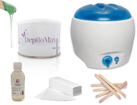 PUREWAX Kit Épilation Complet By avec Chauffe Cire Vert 400 ml