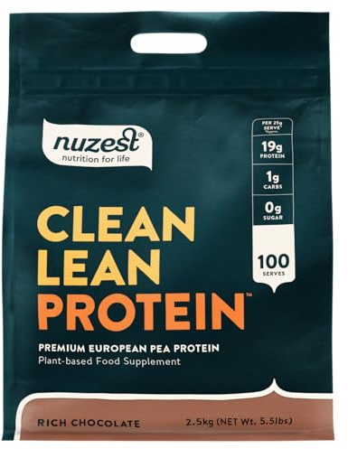 Nuzest Veganes Proteinpulver Erbsenprotein Schokolade, 2.5kg | 100 Portionen, 20g Erbsenprotein, Nur 6 natürliche Premium-Zutaten, Leicht verdaulich