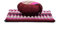 Leewadee Meditationskissen Set Sitzkissen Rund Zafu Yoga Kissen Zabuton Yogakissen Meditationskissen Meditation Zubehör Yoga Sitzkissen Yoga Meditationskissen, Kapok, Rotbraun Pink