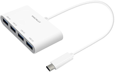 Macally UCHUB4 USB-C auf 4 Port USB-A Hub für MacBook, MacBook Pro