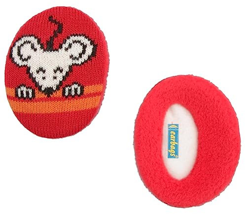 Earbags Ohrenwärmer Fashion, Strickmaus Rot, M
