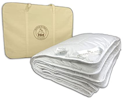 Abolengo de Alpaca Alpaka Winter Bettdecke, Premium Line, 100% Baby Alpaka Füllung (1815g), Bezugsstoff: 200er Baumwollbatist, Extra warm und kuschelig, 155x220cm, Ideal für Wärmebedürftige