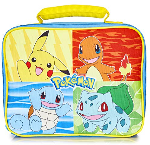 Pokemon Lunchtasche Kinder - Lunchbag isoliert - Lunch Kühltasche Schule(Gelb/Multi)